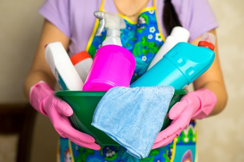 Person applying skin care product in a morning routine