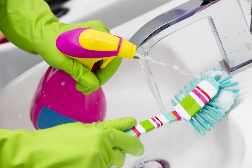 Spot cleaning mattress stains with a cloth