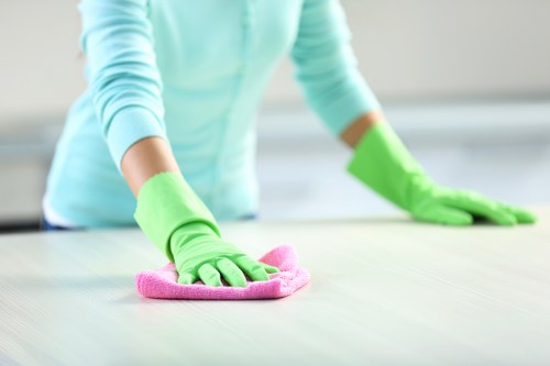 Deep carpet cleaning treatment on a household floor