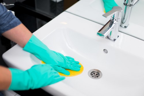 Professional sofa cleaning on upholstered furniture