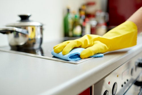 Carpet stain removal process with blotting and spot treatment