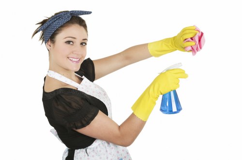 Professional carpet cleaning equipment in a commercial setting