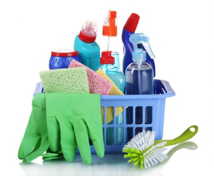 Cleaned area rug drying in a controlled environment